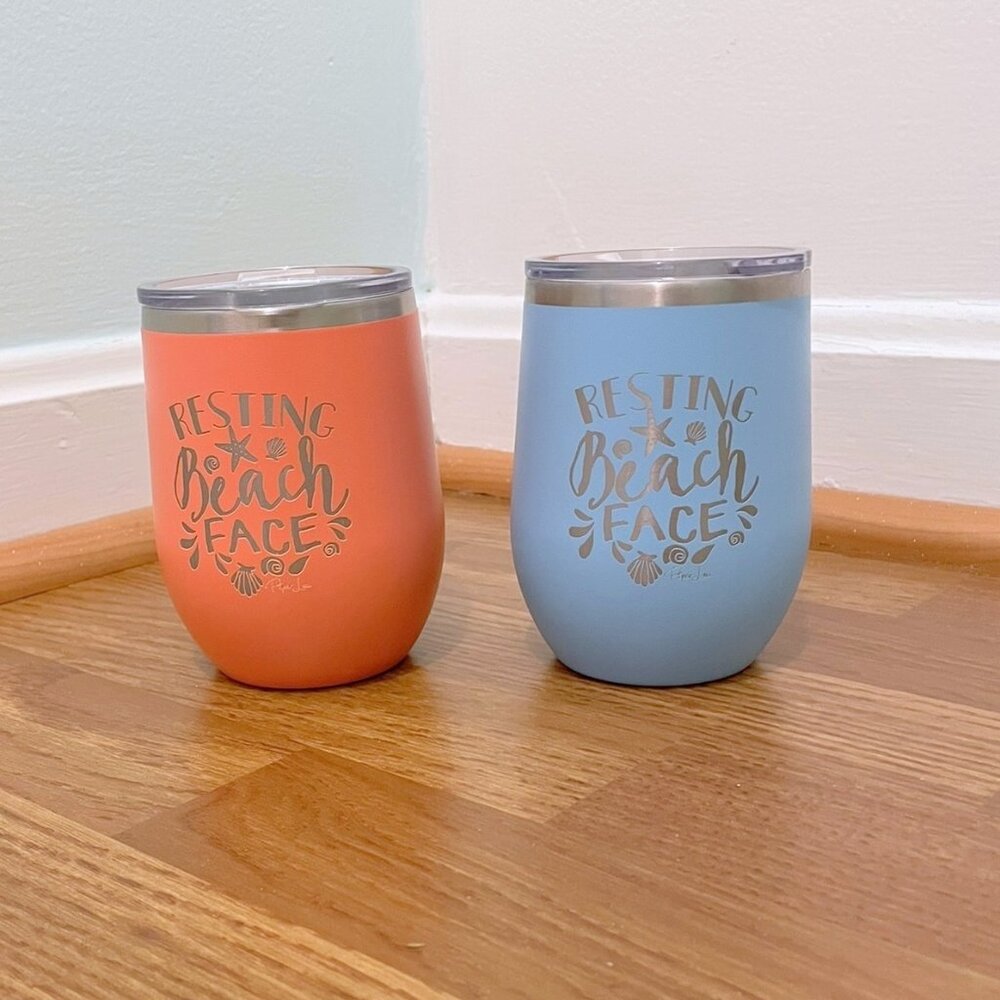 Polar Camel Wine Beach Tumbler 12 oz - Set of 2